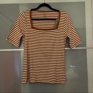 J. Crew cotton top with elbow length sleeves